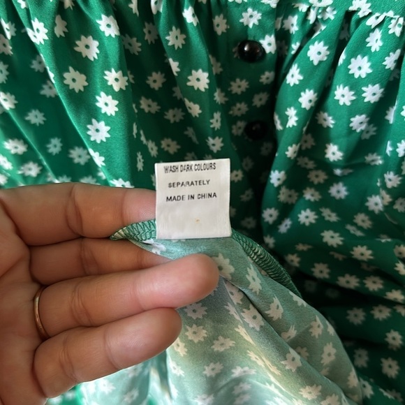 Plus Size Green Floral Dress - Picture 7 of 9